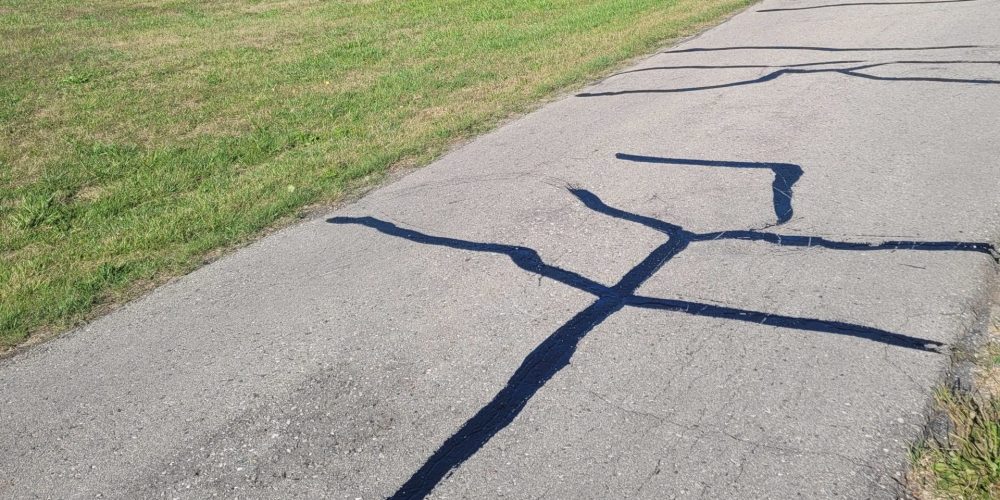 Asphalt Crack Repair in New Philadelphia project 1